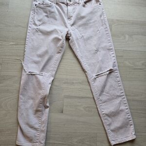 Current/Elliott Light Pink Straight Leg Jeans